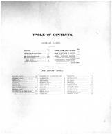 Table of Contents, Knox County 1903